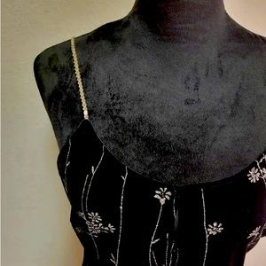 Evening Y2K Embroidery Black Gown